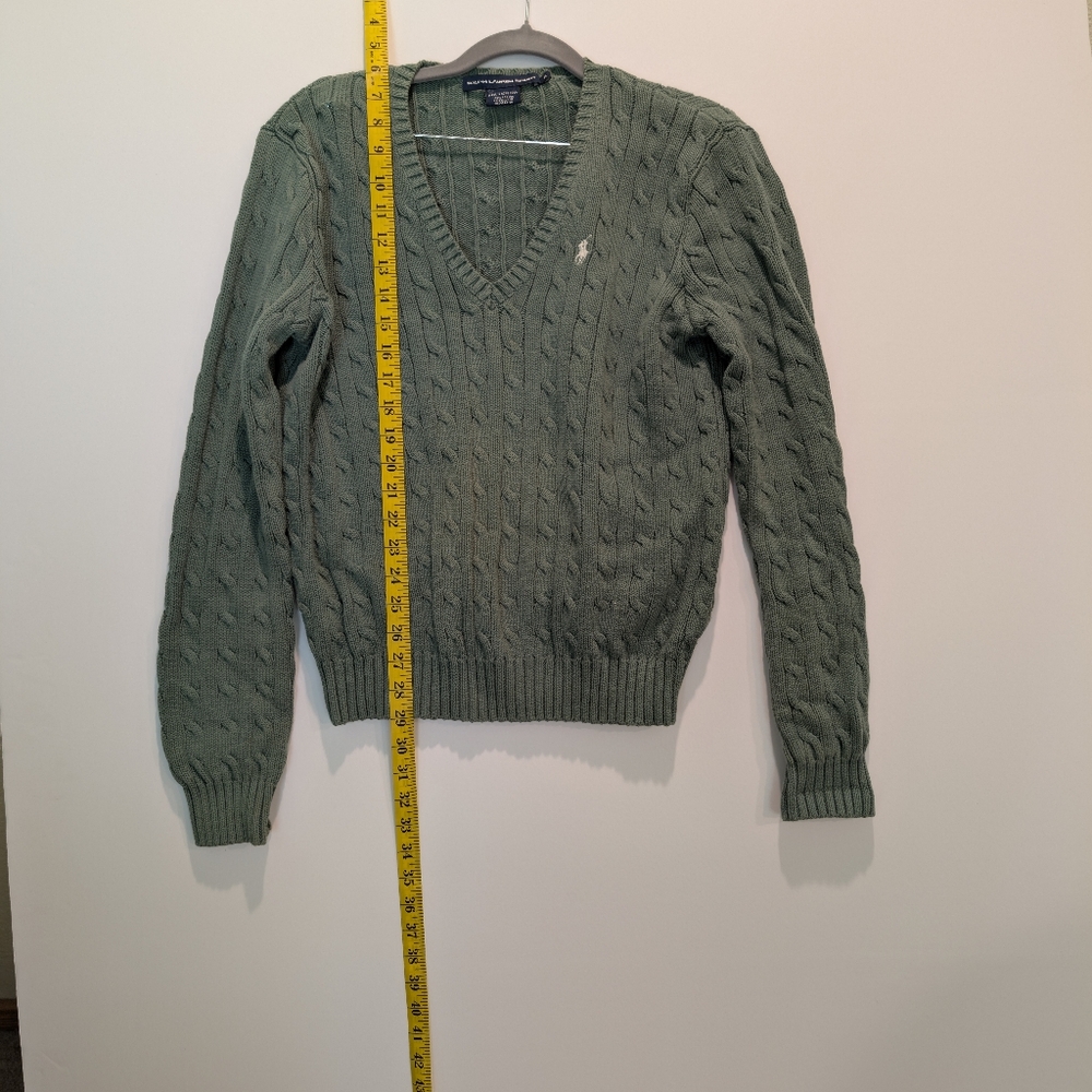 Ralph Lauren Women's Vintage Cable Knit Sweater XL